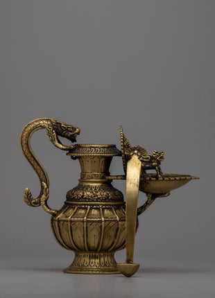 Ganesh Brass Sukunda | Artisan Crafted Hindu Elephant Deity Lamp