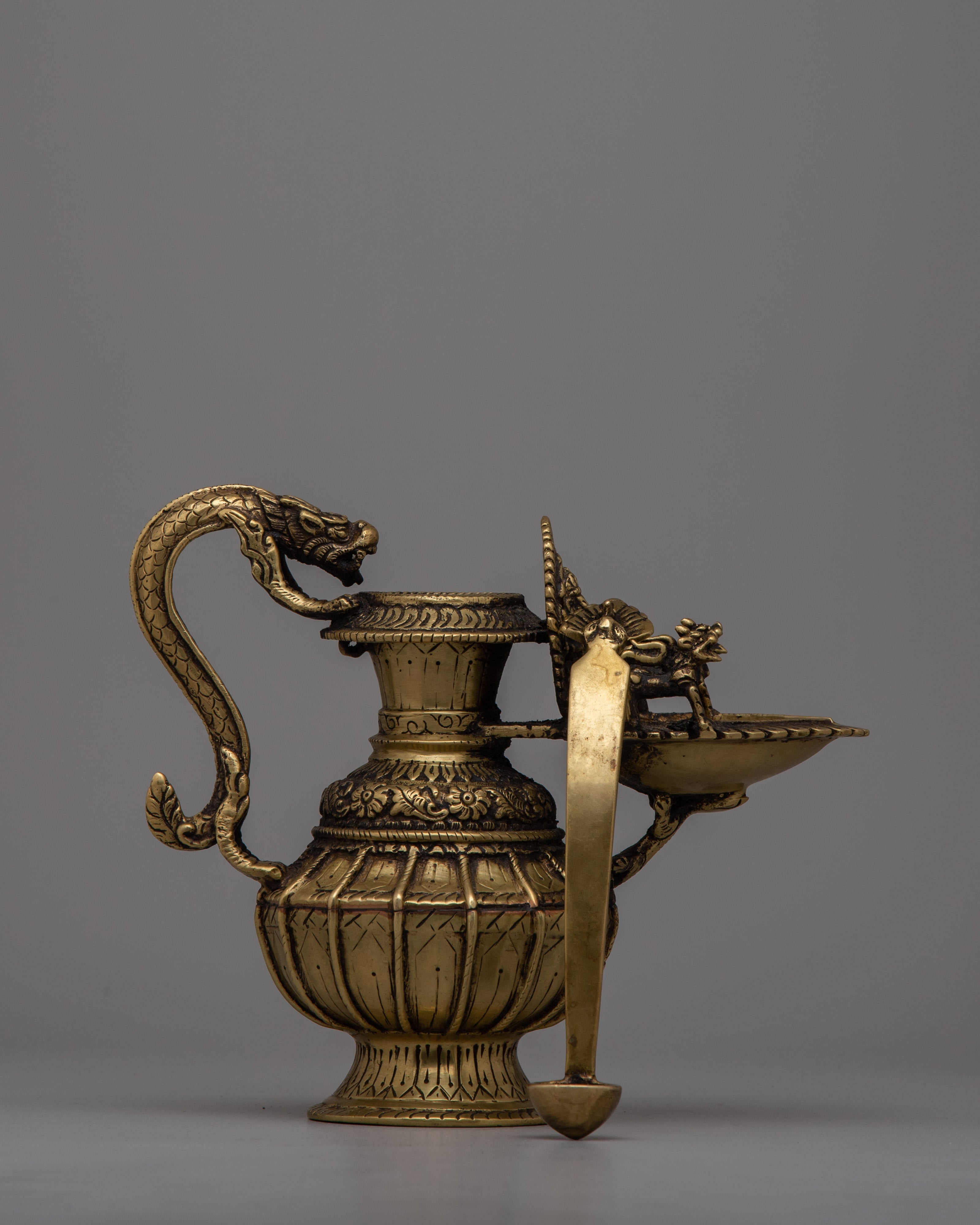 Ganesh Brass Sukunda | Artisan Crafted Hindu Elephant Deity Lamp