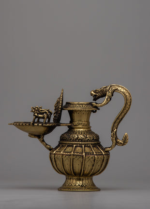Ganesh Brass Sukunda | Artisan Crafted Hindu Elephant Deity Lamp