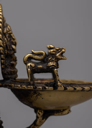 Ganesh Brass Sukunda | Artisan Crafted Hindu Elephant Deity Lamp