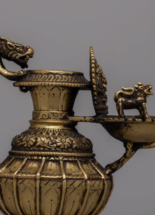 Ganesh Brass Sukunda | Artisan Crafted Hindu Elephant Deity Lamp