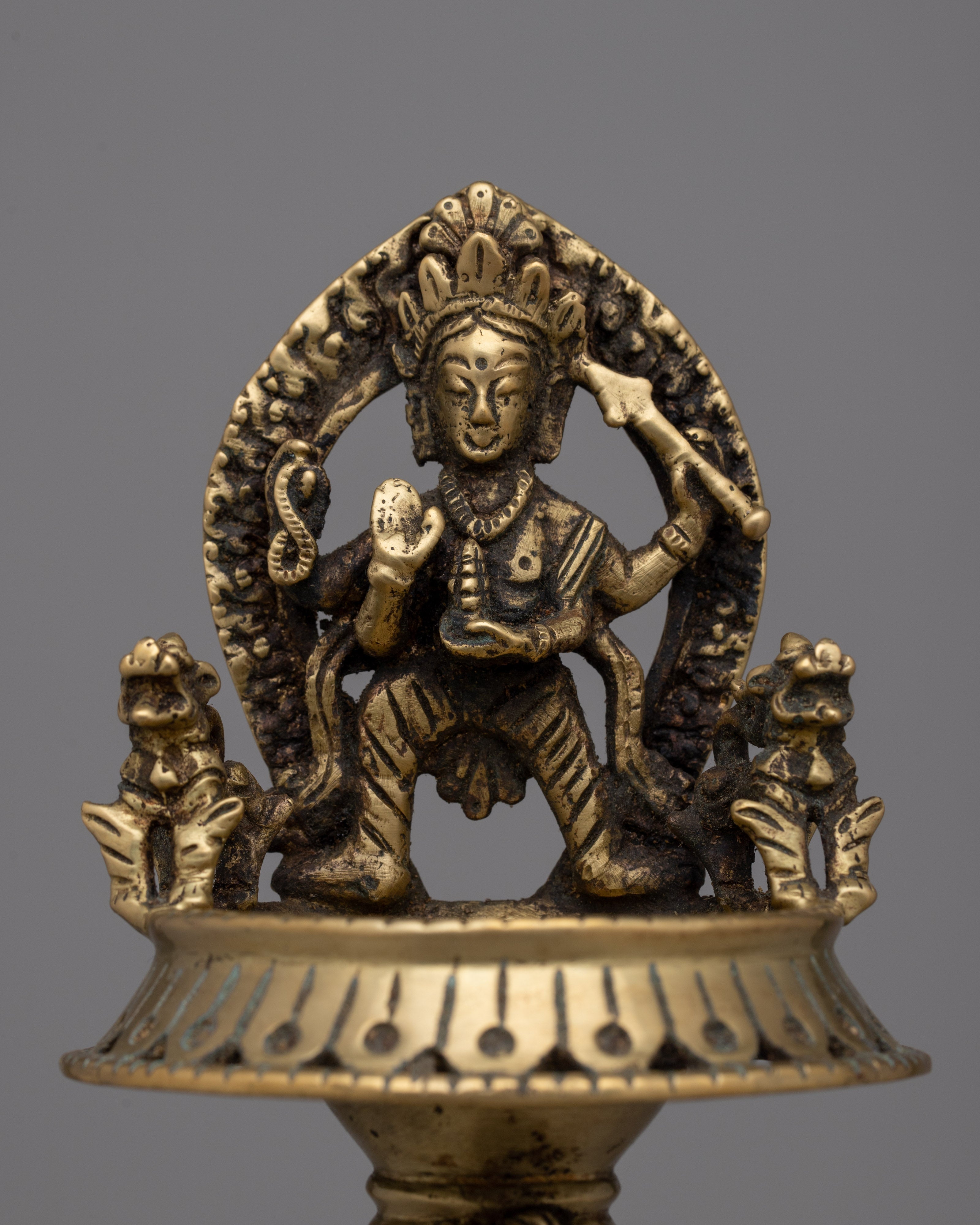Brass Panas Of Ganesh and Kartikeya | Sacred Hindu Decor and Ritual Accessories