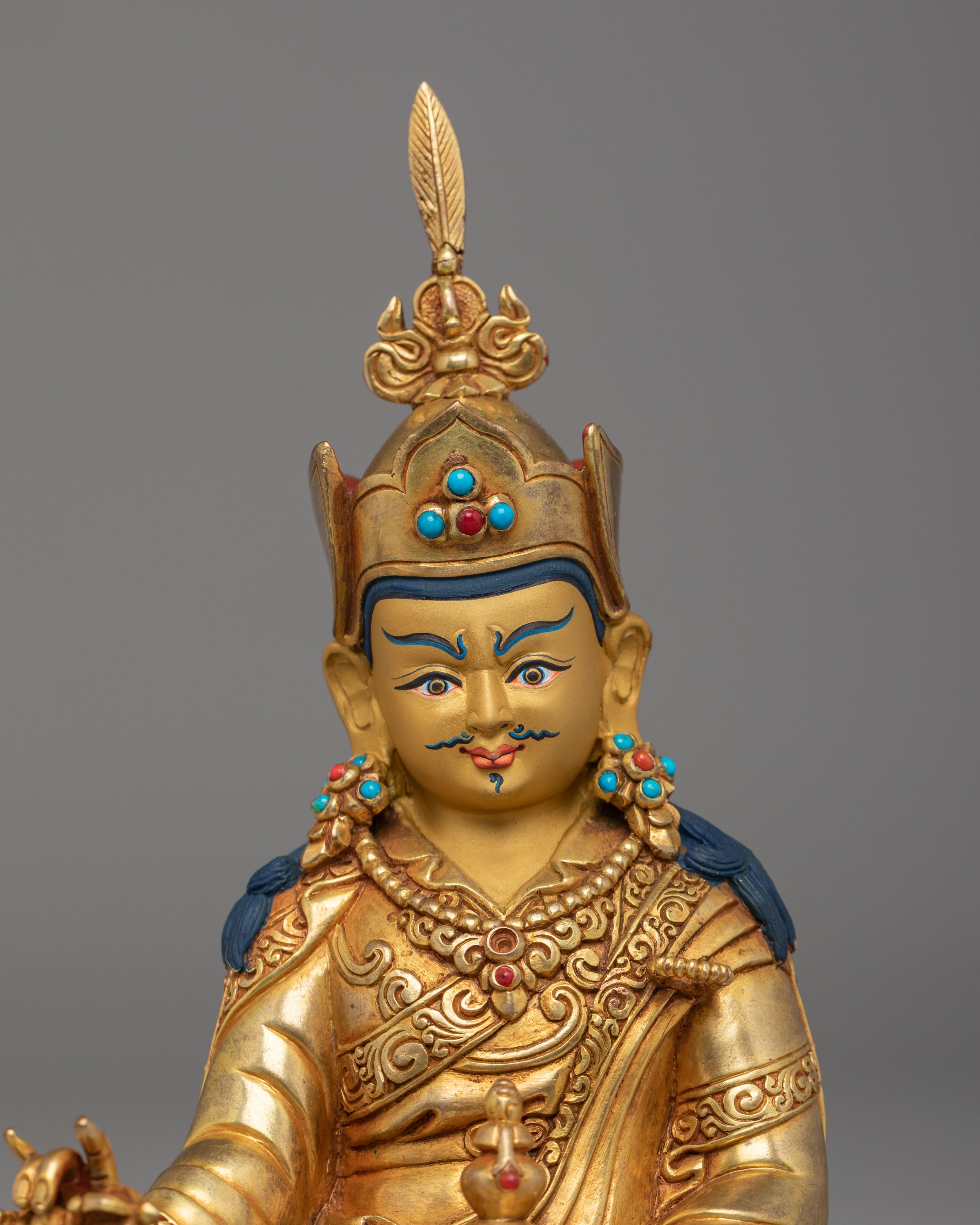 Sacred Padmasambhava Altar Sculpture | Tibetan Buddhist Artwork