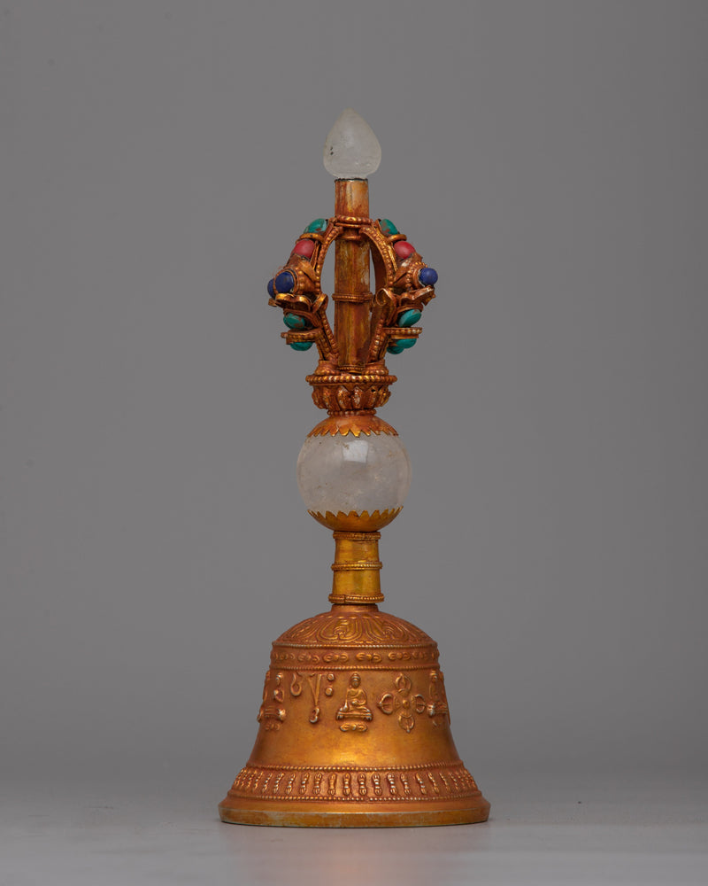 Vajra Handled Bell | Handmade Bell with Vajra Handles for Strength and Divine Protection