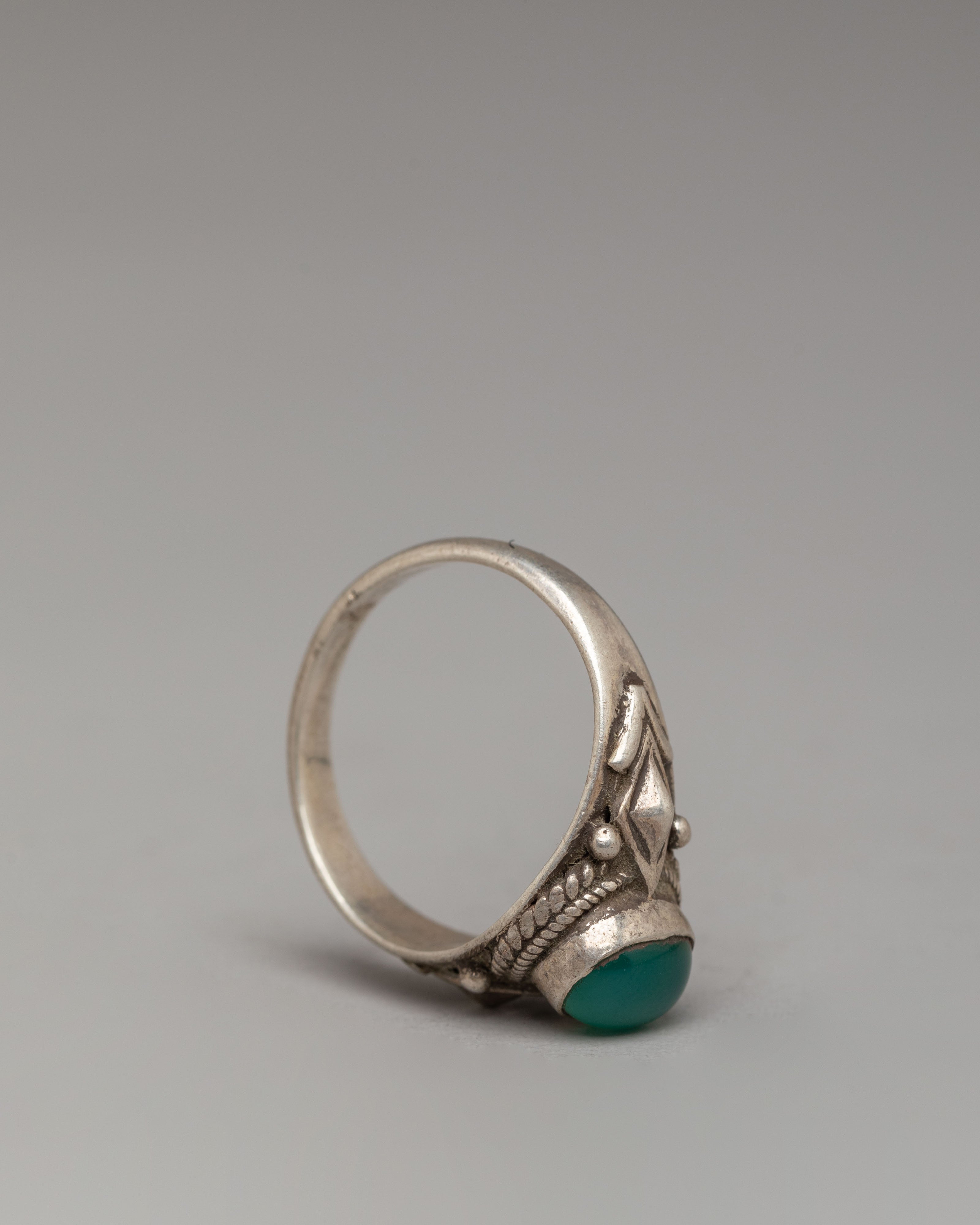 Handmade Decorative Ring Set | Natural Stone Zircon Silver Rings
