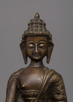 Buddha Gautama Shakyamuni Sculpture | Handcrafted Sacred Statue for Spiritual Meditation Decor