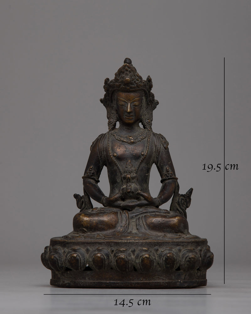 Buddha Amitayus Brass Sculpture | Serenity and Longevity for Your Space