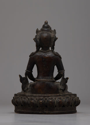 Buddha Amitayus Brass Sculpture | Serenity and Longevity for Your Space