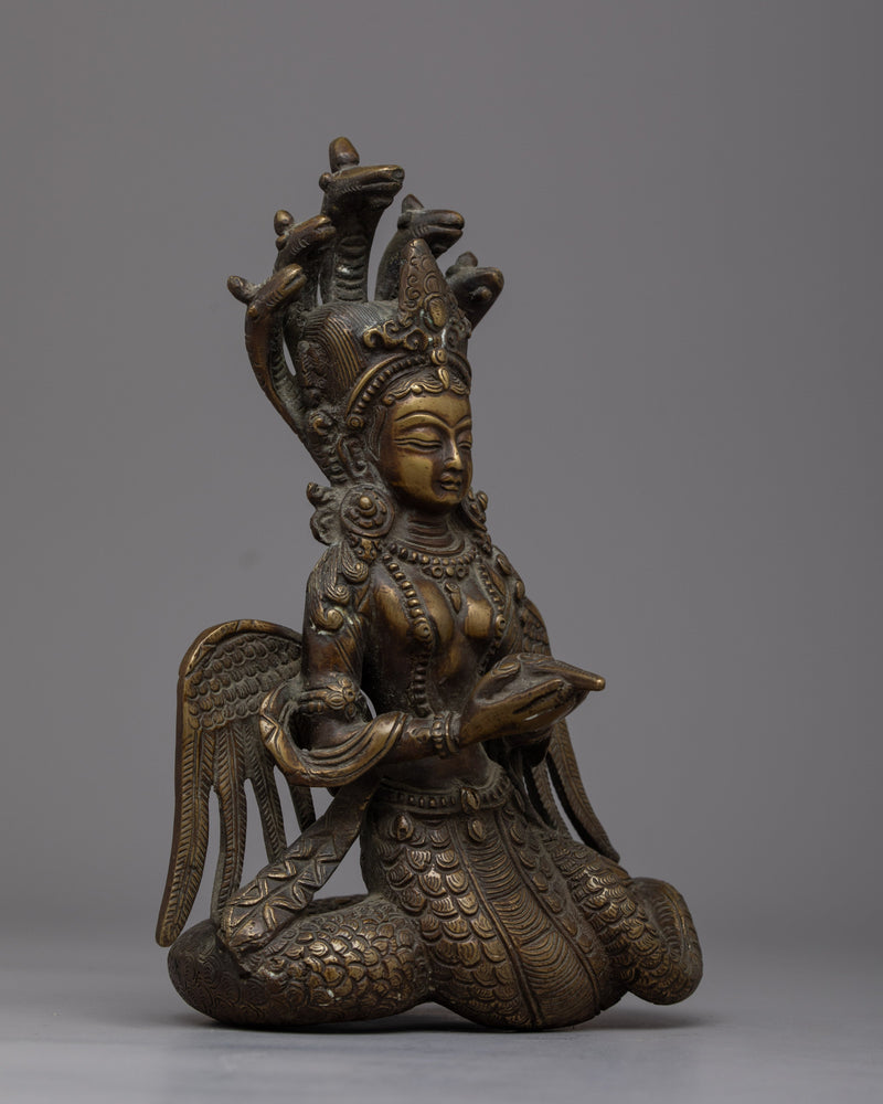 Vintage Nag Kanya Statue | Embrace Divine Protection with Our Handcrafted Naga Kanya Figurine