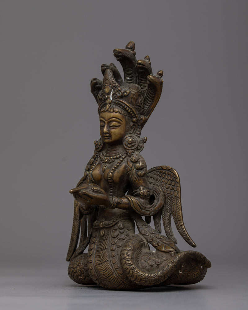 Vintage Nag Kanya Statue | Embrace Divine Protection with Our Handcrafted Naga Kanya Figurine