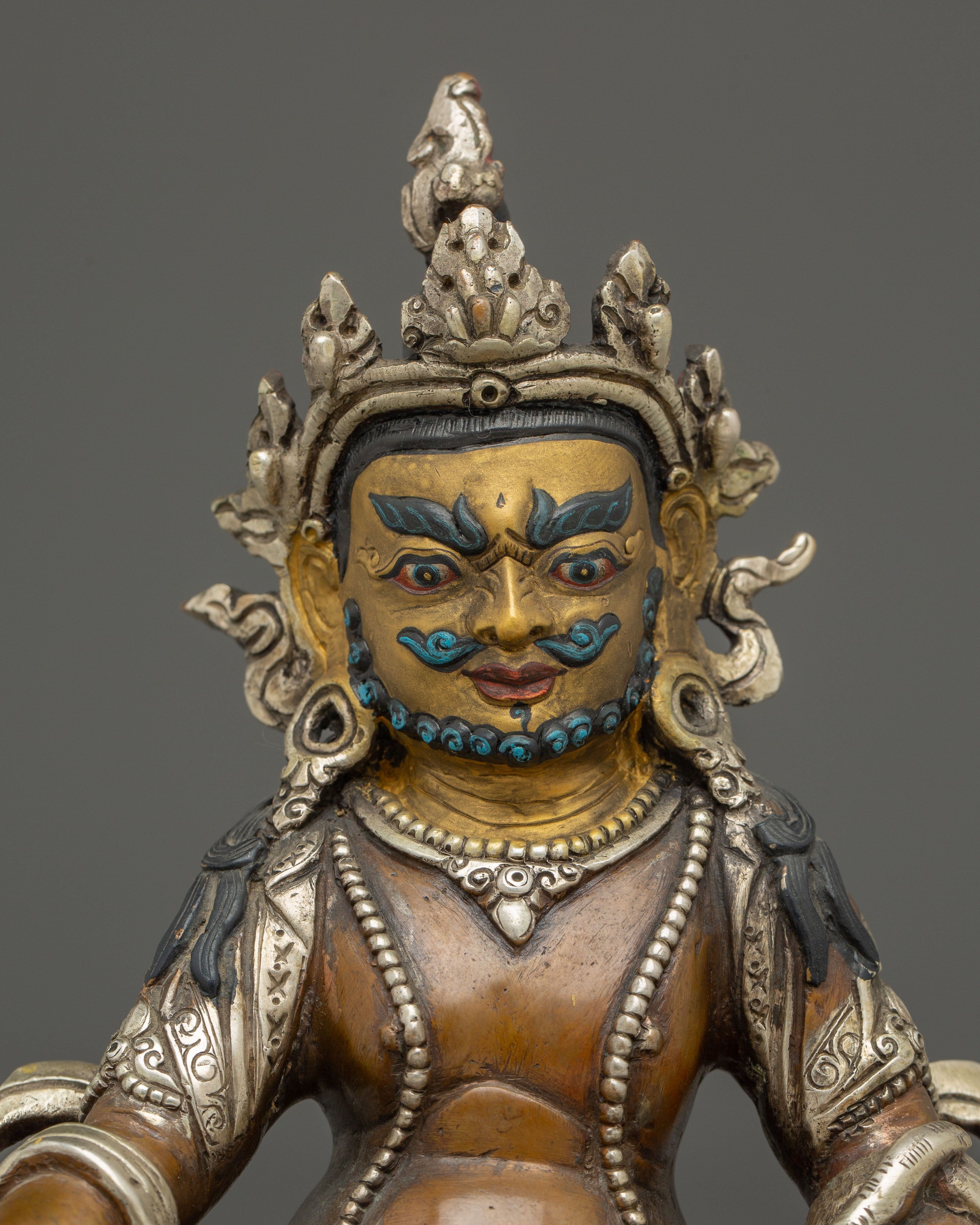 Handmade Copper Statue of Dzambhala | Buddhist Abundance Icon