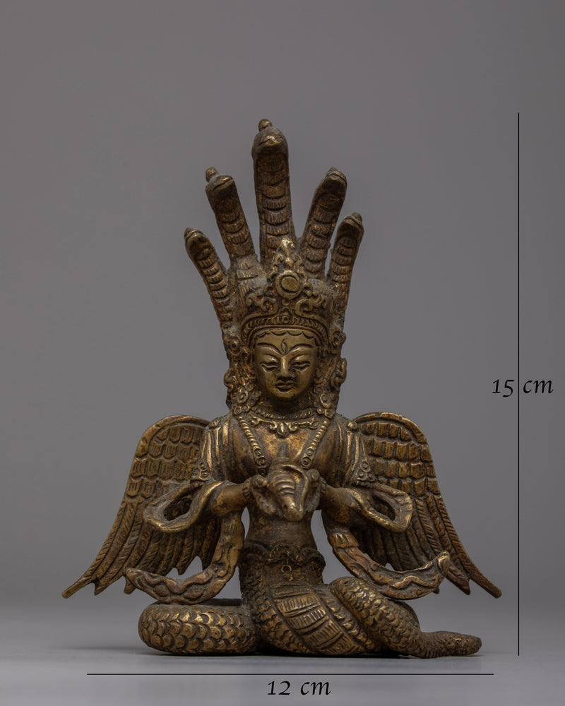 Vintage Naga Kanya Goddess Statue | Embrace Divine Protection and Wealth in Your Home