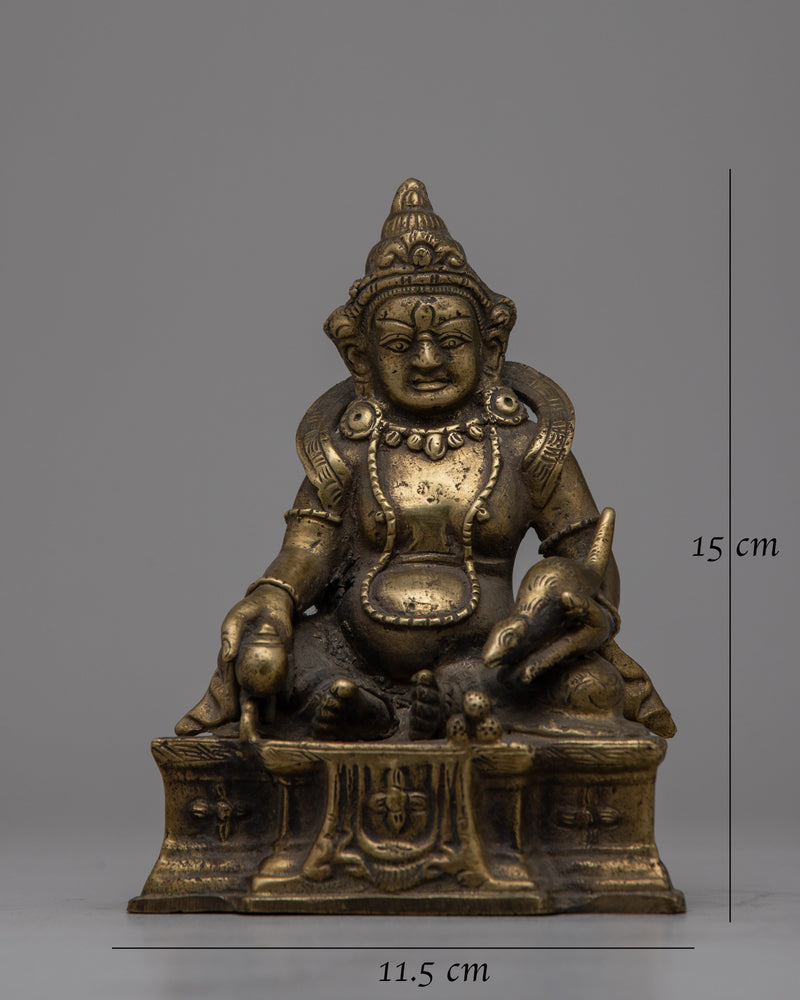 Vintage Dzambhala Prayer Statue | Tibetan Buddhist Symbol of Wealth and Spiritual Abundance