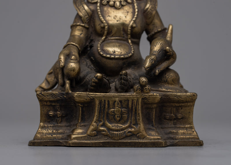 Vintage Dzambhala Prayer Statue | Tibetan Buddhist Symbol of Wealth and Spiritual Abundance