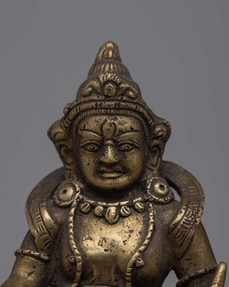 Vintage Dzambhala Prayer Statue | Tibetan Buddhist Symbol of Wealth and Spiritual Abundance