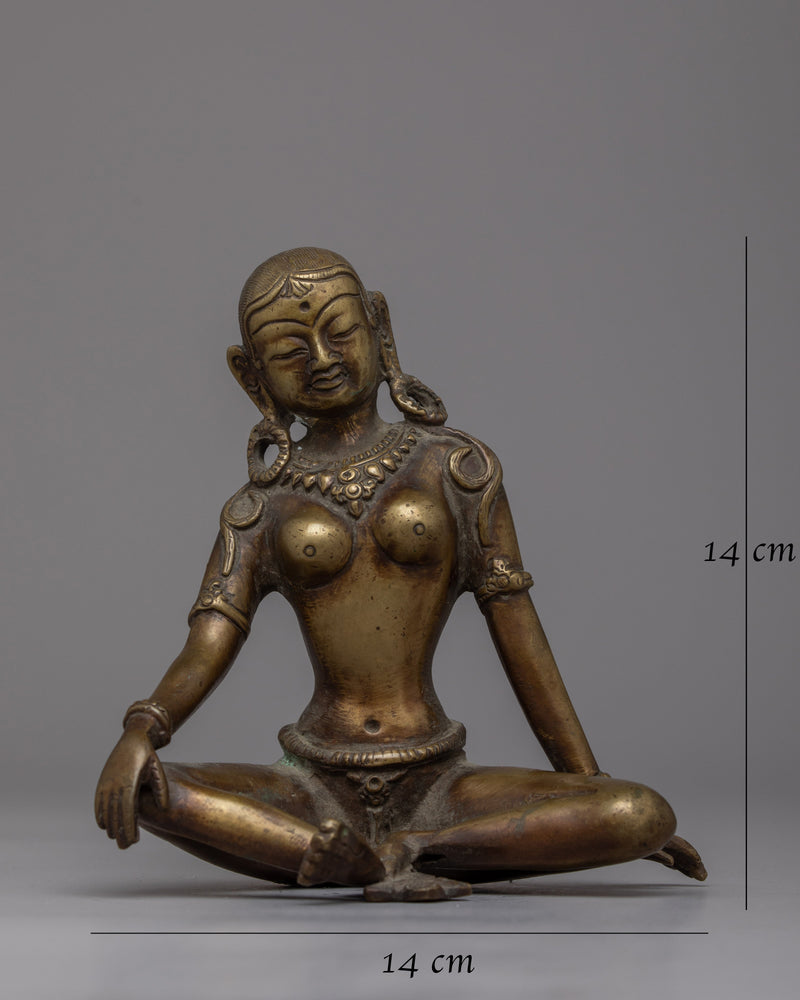 Vintage Hindu Goddess Parvati Statue | Divine Mother Parvati Sculpture for Wisdom and Serenity