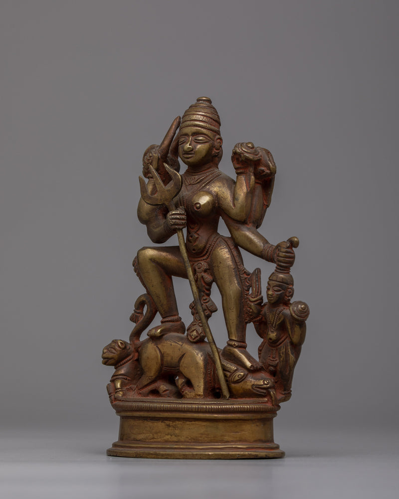 Mahishasuramardini Statue | Handmade Religious Figure Depicting the Goddess Durga