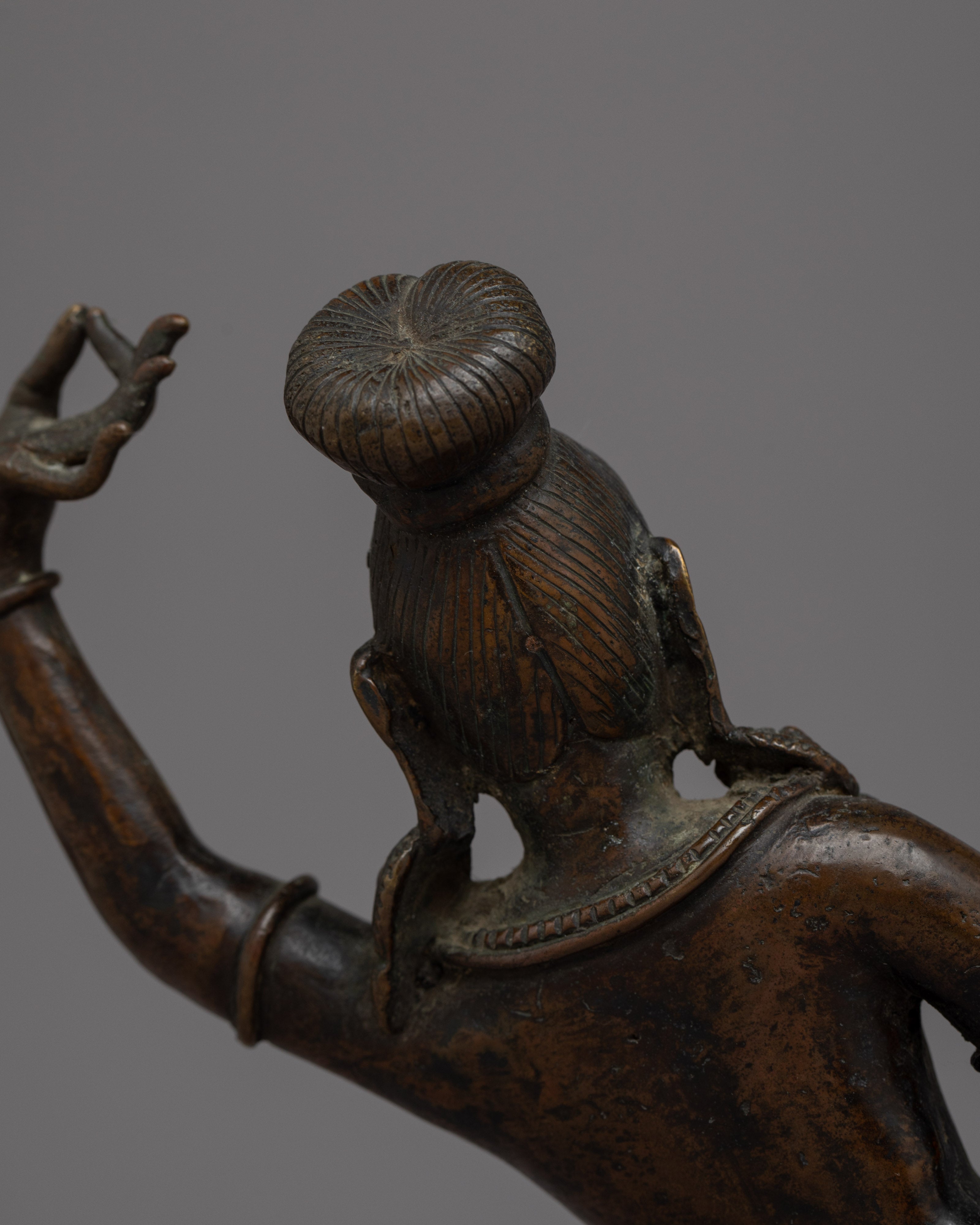 Vintage Apsara Bronze Statue | Handmade Religious Figure Reflecting Heavenly Beautiful Dancer