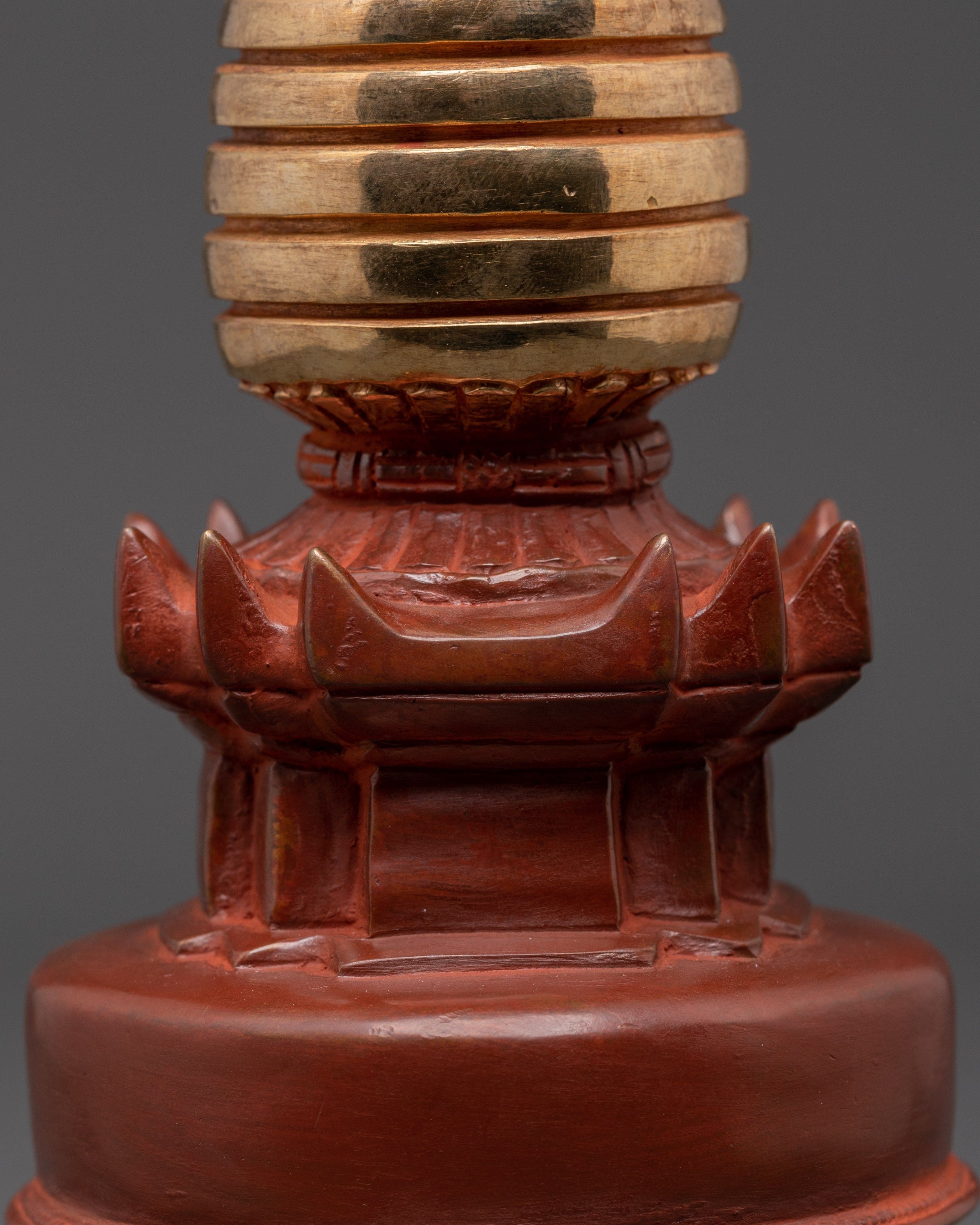Handmade Gold-Plated Stupa | Spiritual Home Decor