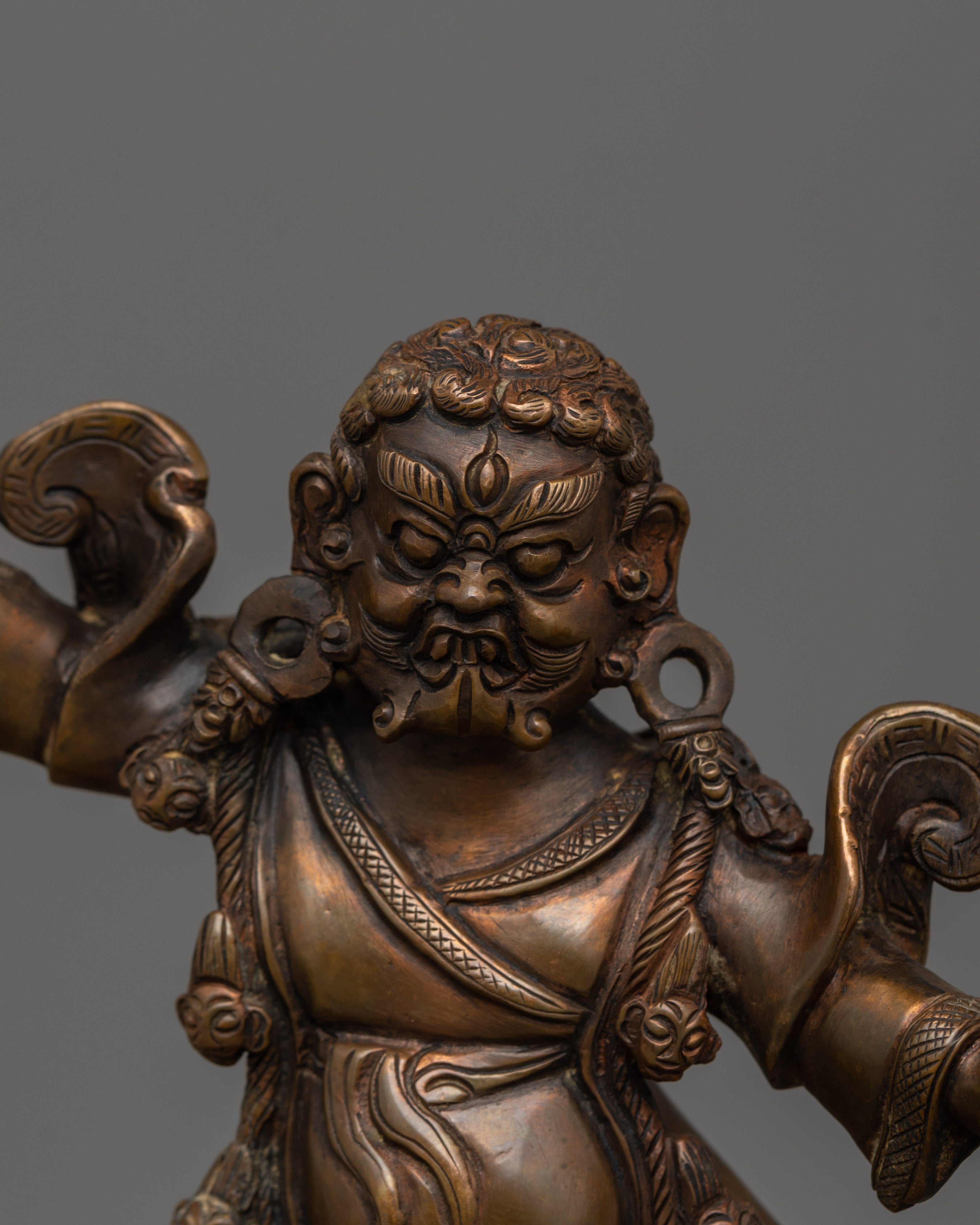 Handmade Statue of Dorje Drollo | Wrathful Buddha of Protection and Spiritual Strength