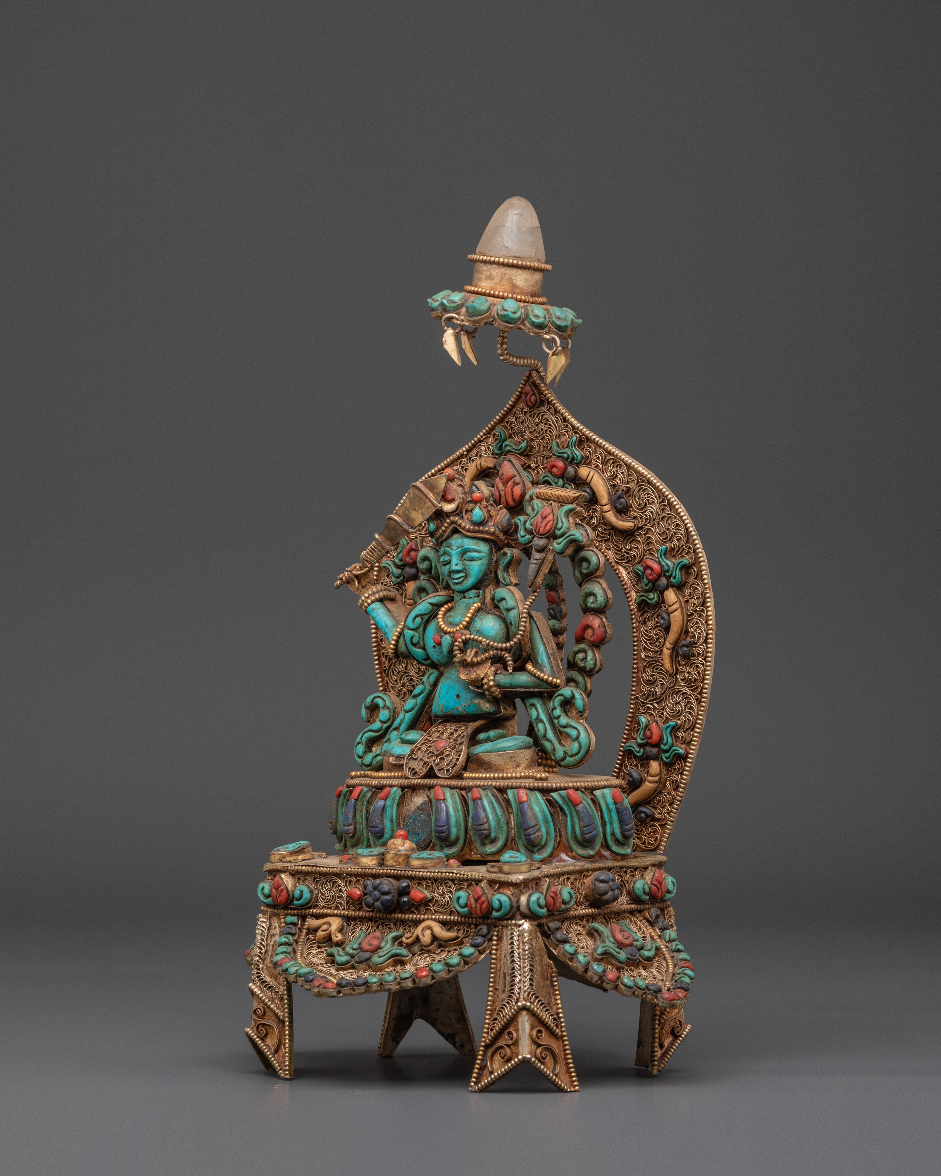 Wisdom Buddha Manjushri Statue | Wielder of the Flaming Sword