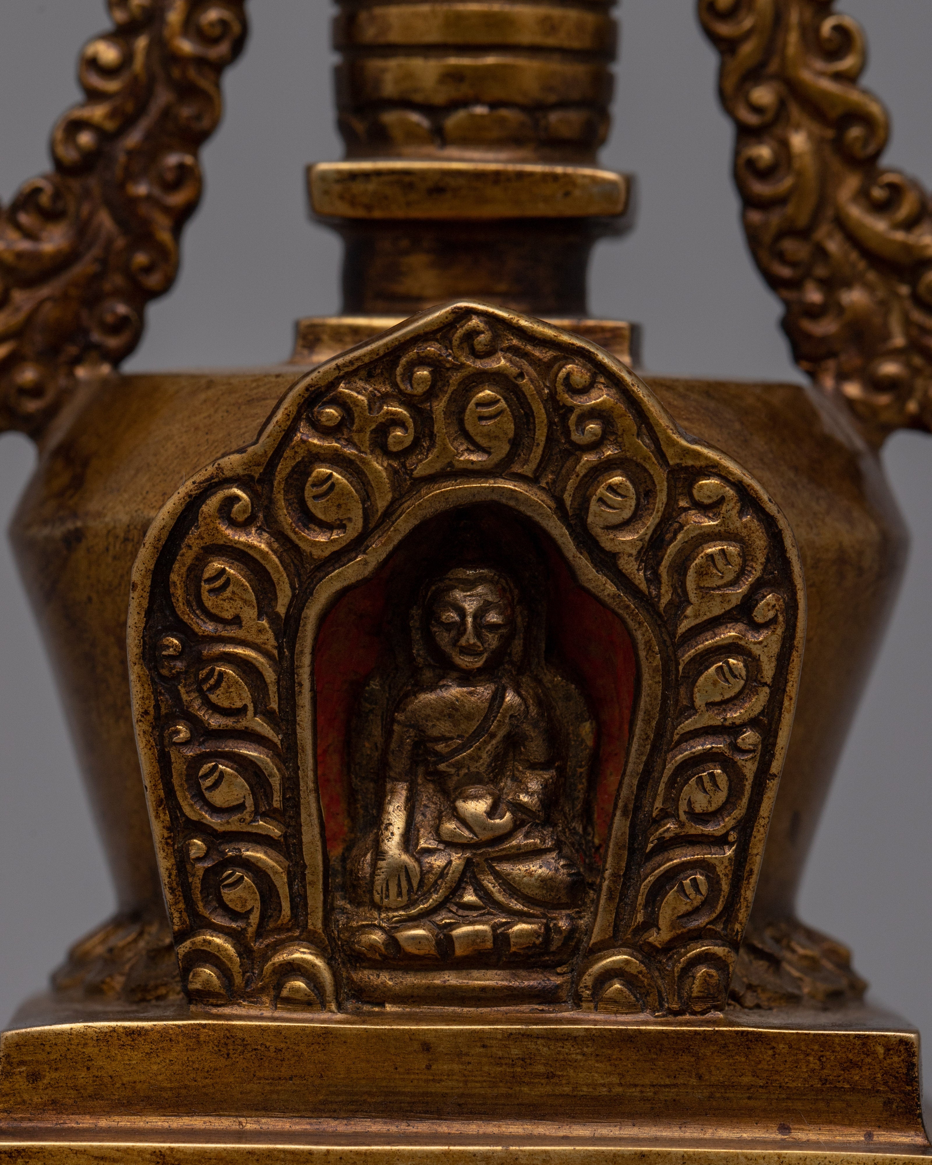 Shrine Stupa Decor | Handmade Religious Artifact Symbolizing Enlightenment and Peace