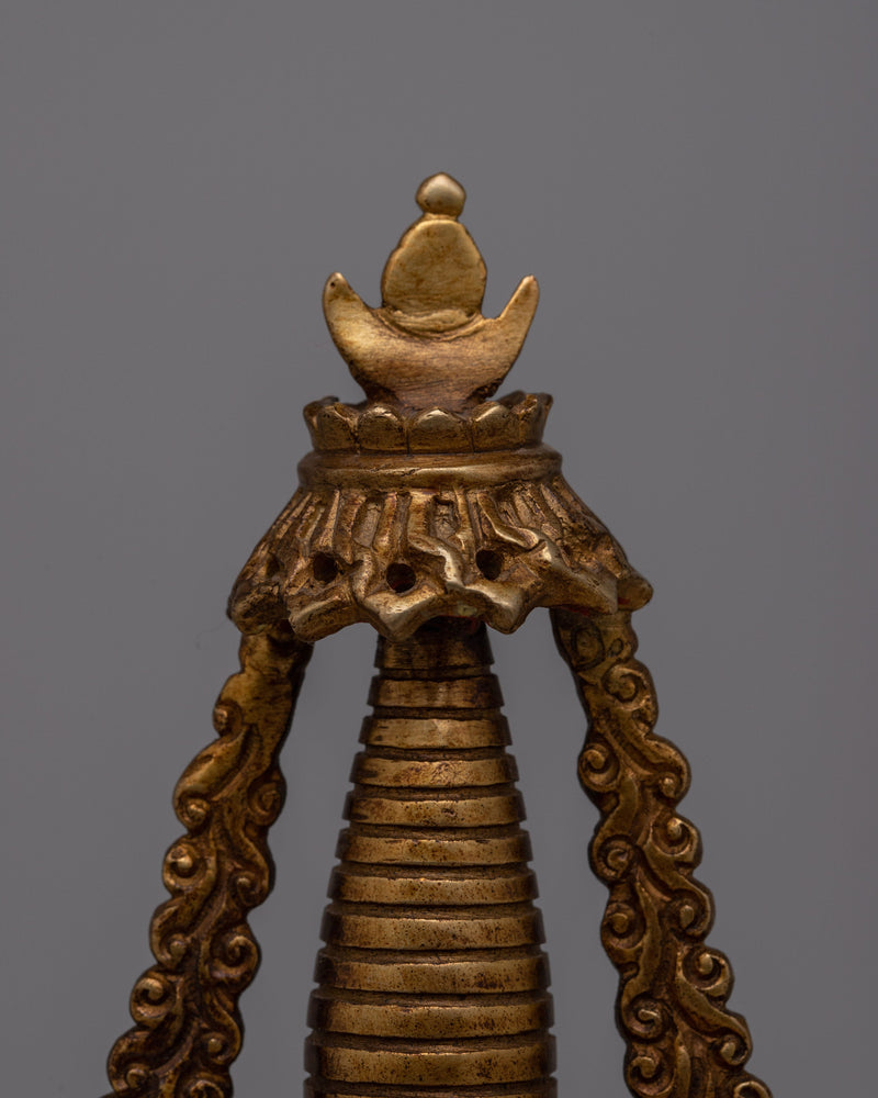 Shrine Stupa Decor | Handmade Religious Artifact Symbolizing Enlightenment and Peace