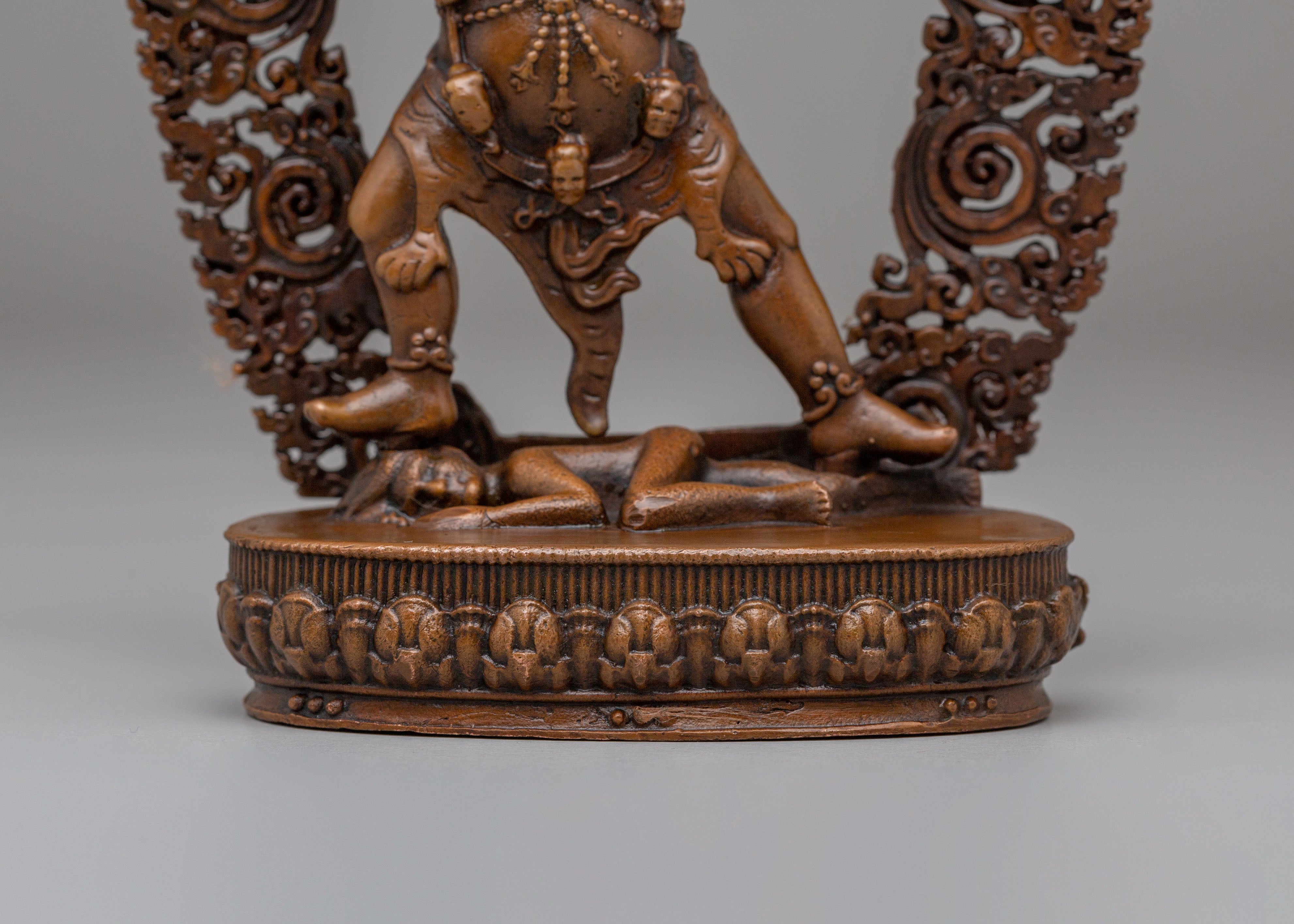 Handmade Three Nyingma Protectors | Rahula Dorje Legpa Ekajati Statue