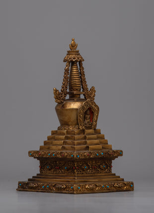 Stupa Offering | Buddhist Religious Artifacts Symbolizing Devotion & Spiritual Enlightenment