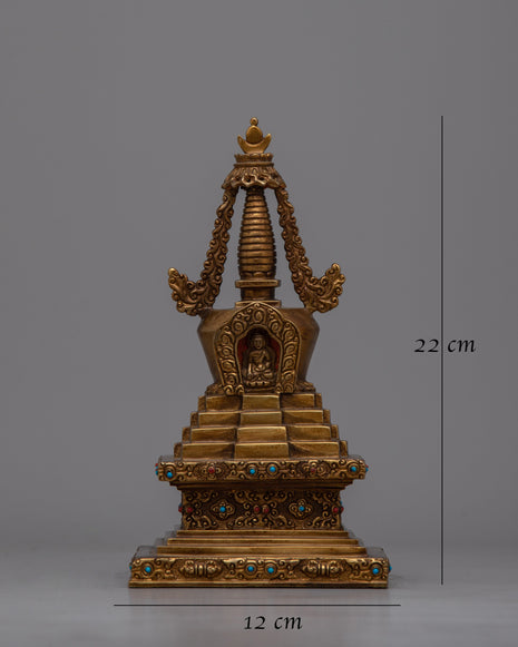 Stupa Offering | Buddhist Religious Artifacts Symbolizing Devotion & Spiritual Enlightenment