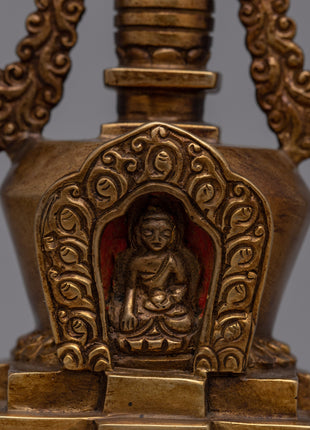 Stupa Offering | Buddhist Religious Artifacts Symbolizing Devotion & Spiritual Enlightenment