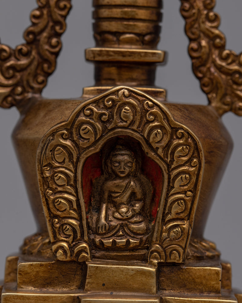 Stupa Offering | Buddhist Religious Artifacts Symbolizing Devotion & Spiritual Enlightenment