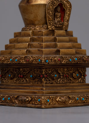 Stupa Offering | Buddhist Religious Artifacts Symbolizing Devotion & Spiritual Enlightenment