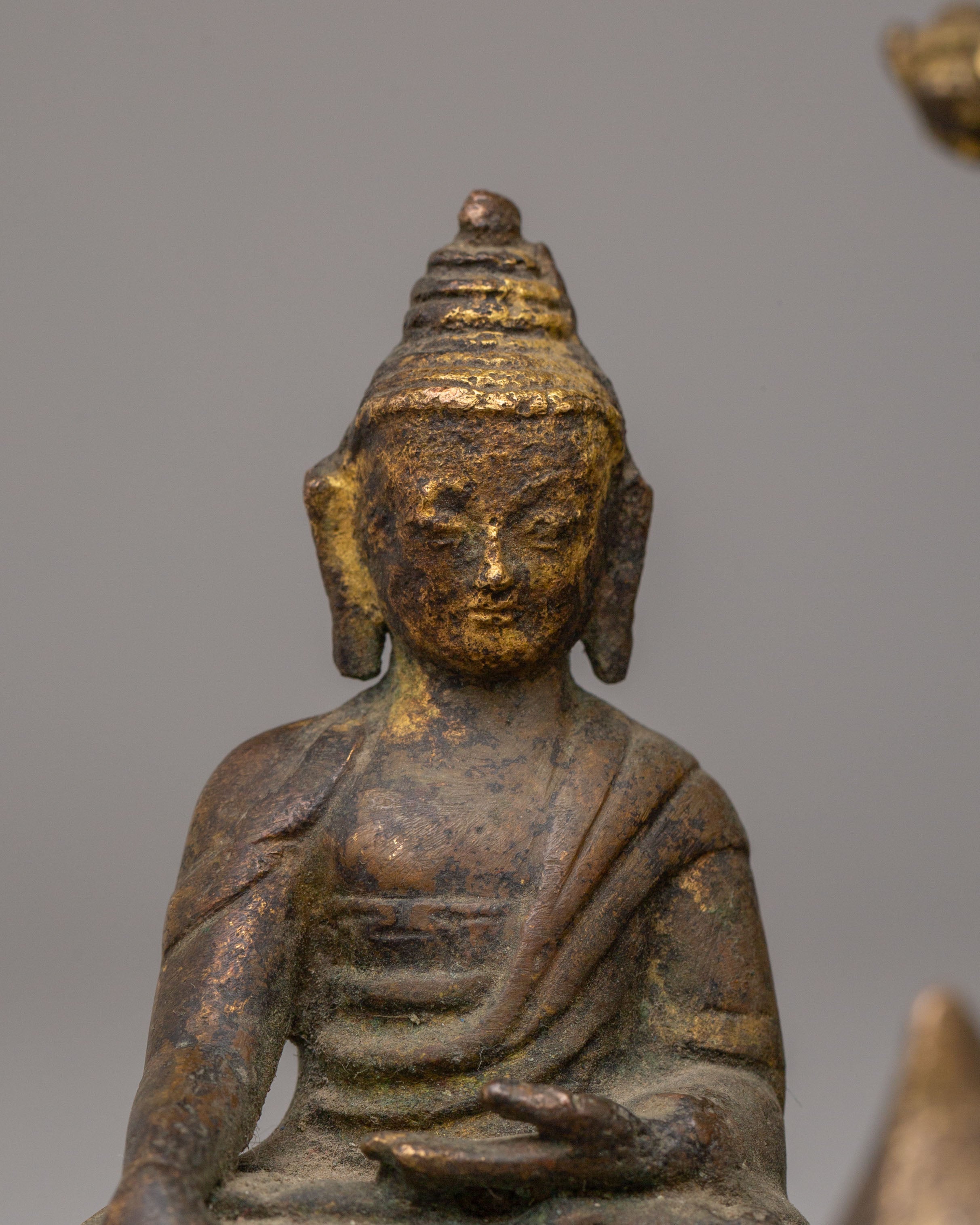 Buddha With Attendant Deities Sculpture | Sacred Altar Figure