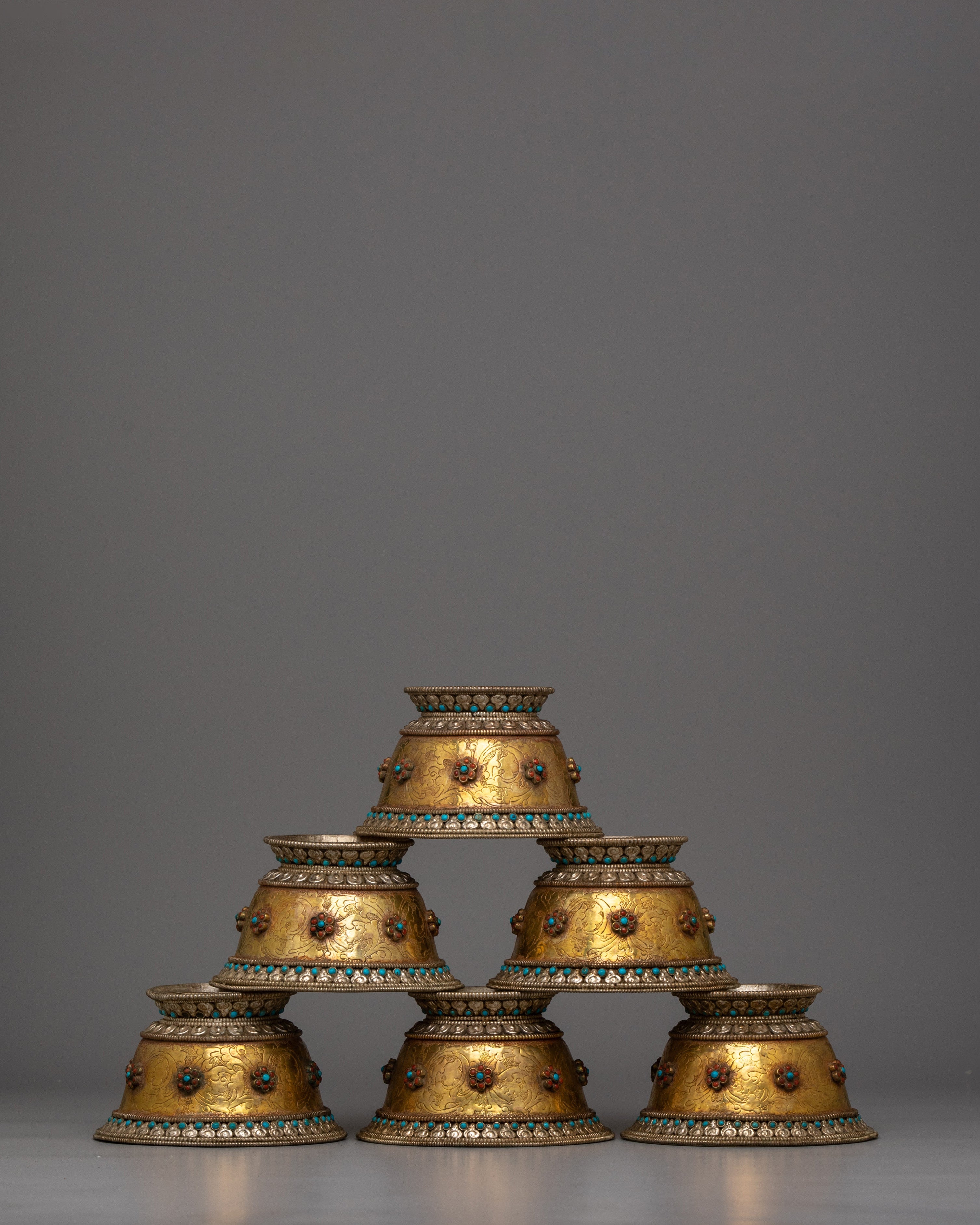 Buddhist Offering Bowls | Artistic Interpretation of Sacred Buddhist Rituals and Offerings