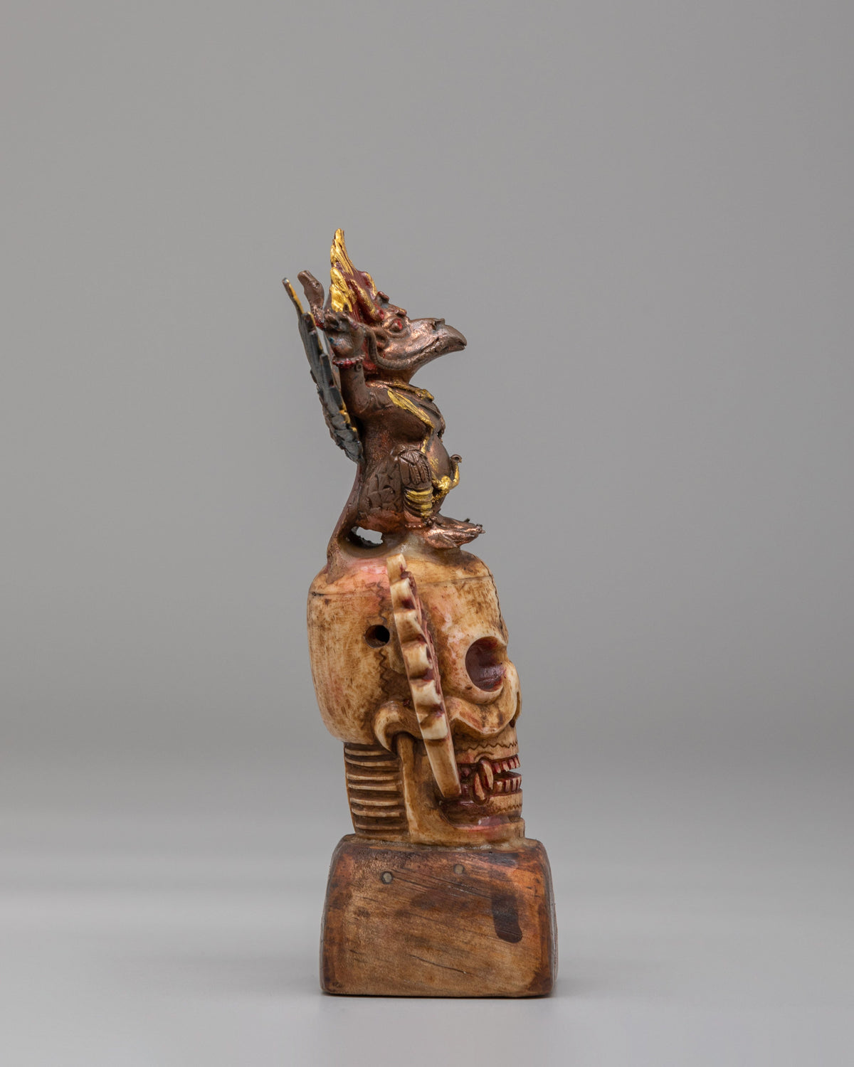 Garuda on Skull Sculpture | Spiritual Home Decoration