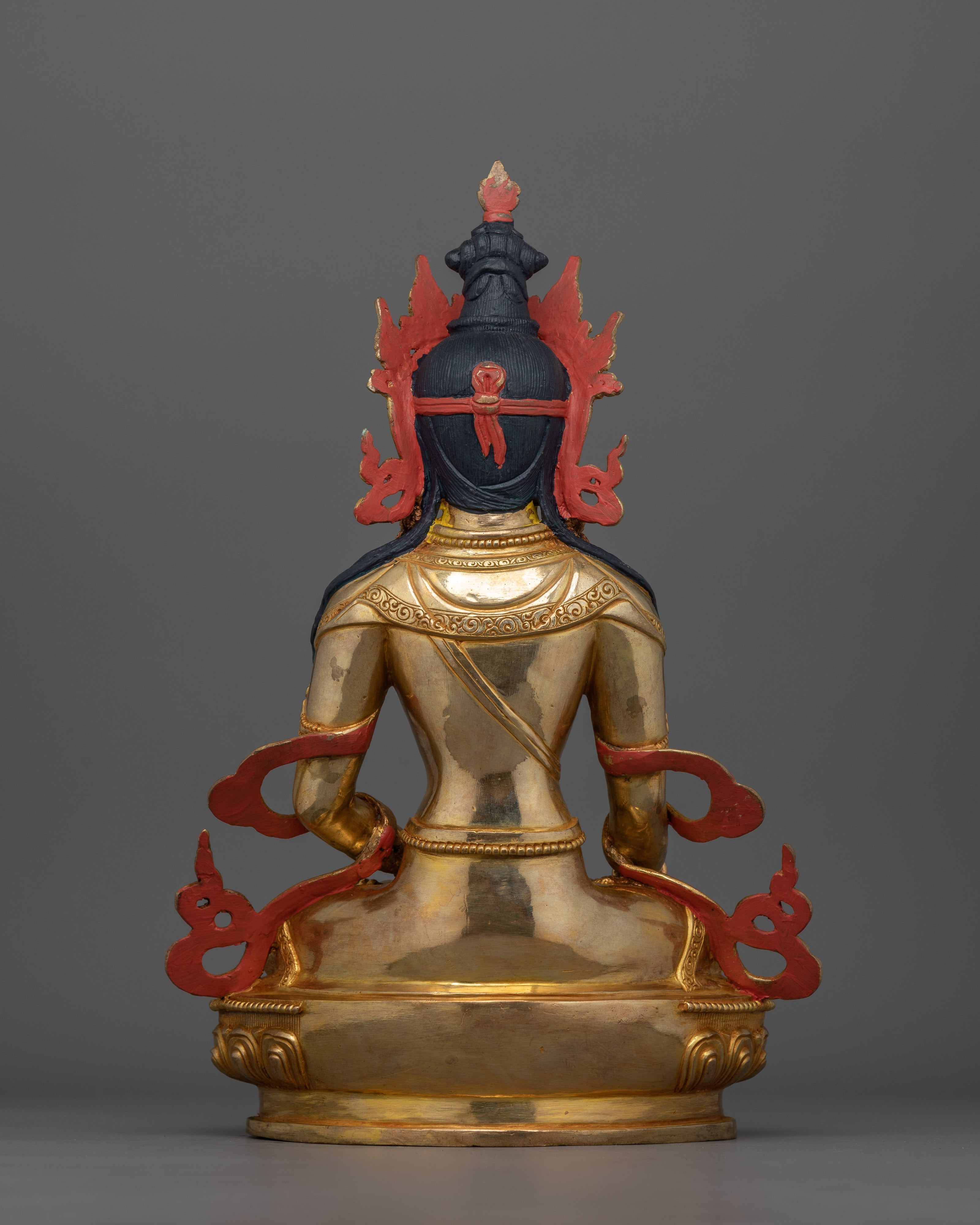 Handcrafted Copper Mitrugpa Buddha Figurine | Sculpture for Spiritual and Meditation Decor
