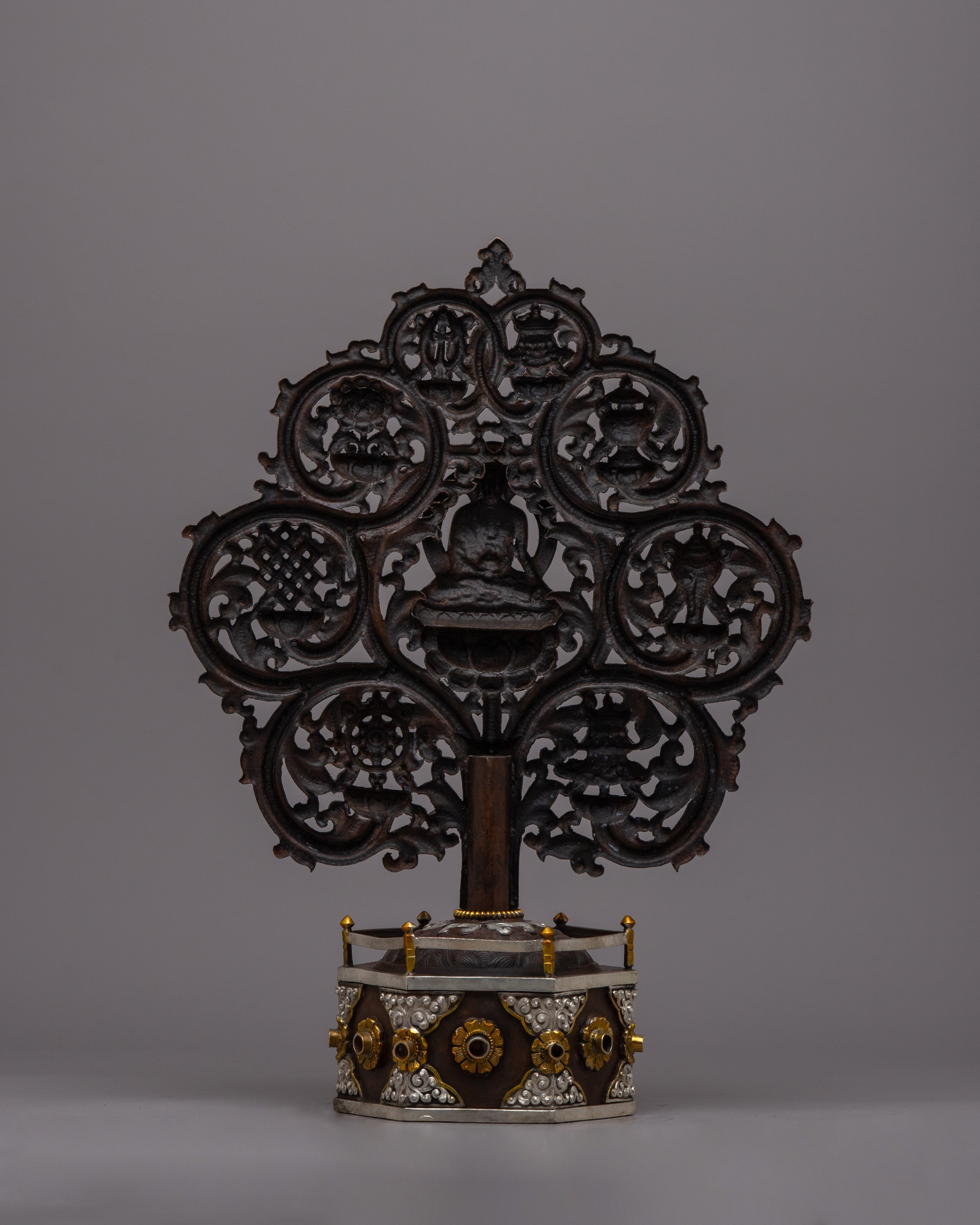 Ratnasambhava Buddha with 8 Auspicious Symbols | Perfect for Home Decor