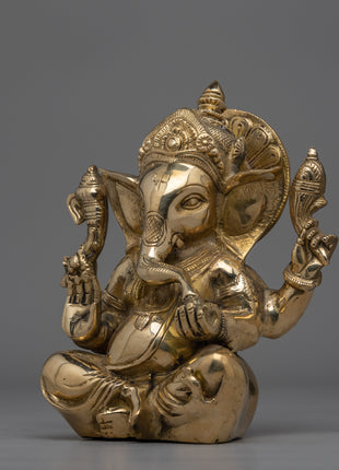 Elegant Ganpati Sculpture for Spiritual Decor and Blessings | Meditation Altar Ganpati Sculpture