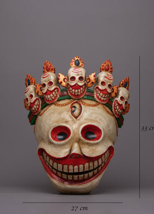 Carved Wooden Mask | Enhance Your Living Room or Office Decor