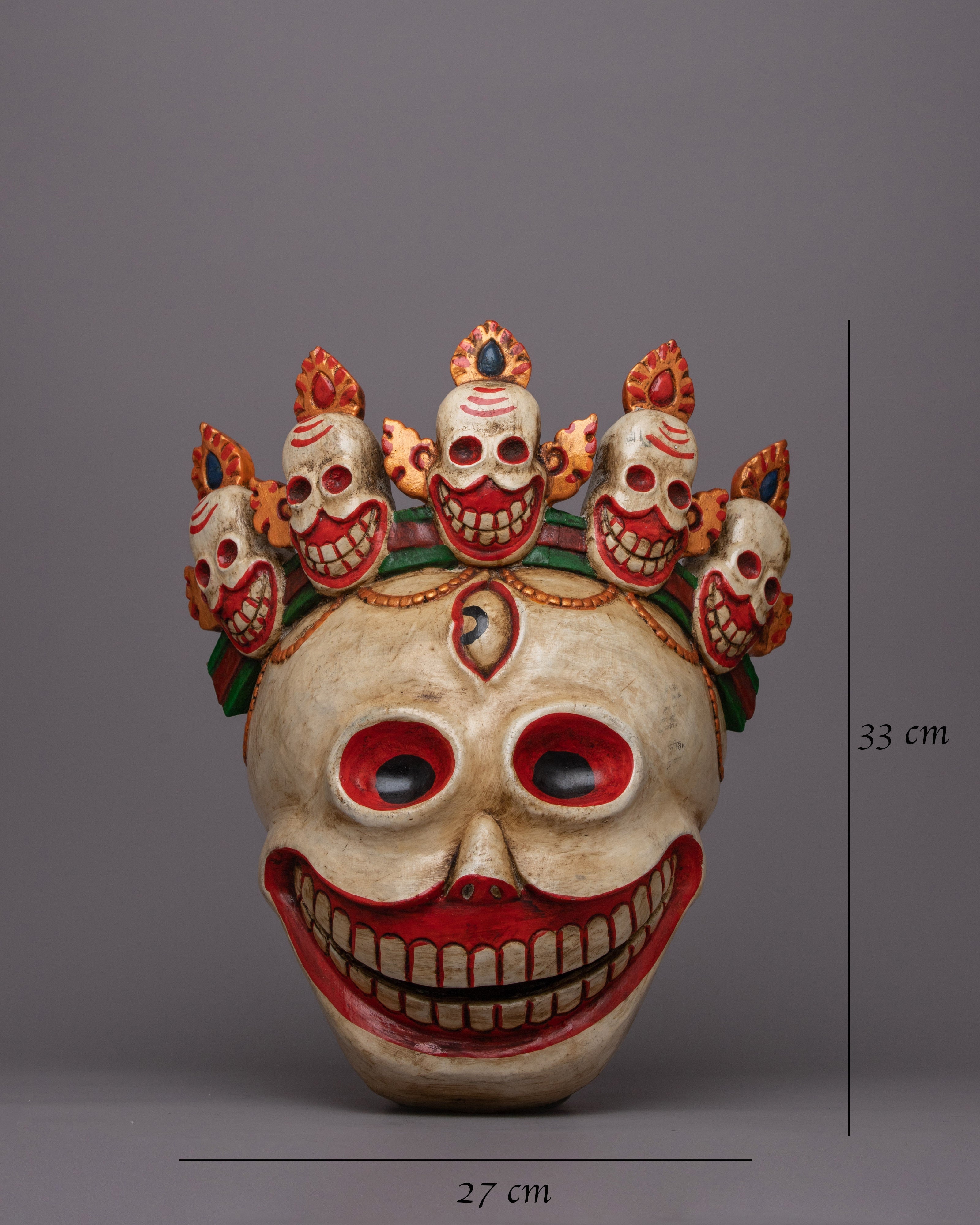 Carved Wooden Mask | Enhance Your Living Room or Office Decor