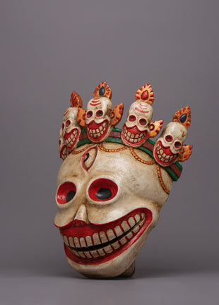 Carved Wooden Mask | Enhance Your Living Room or Office Decor