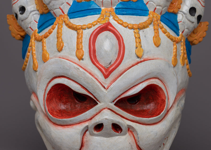 Wall Hanging Face Mask | Artistic Interpretation of Indigenous Culture and Global Artistry