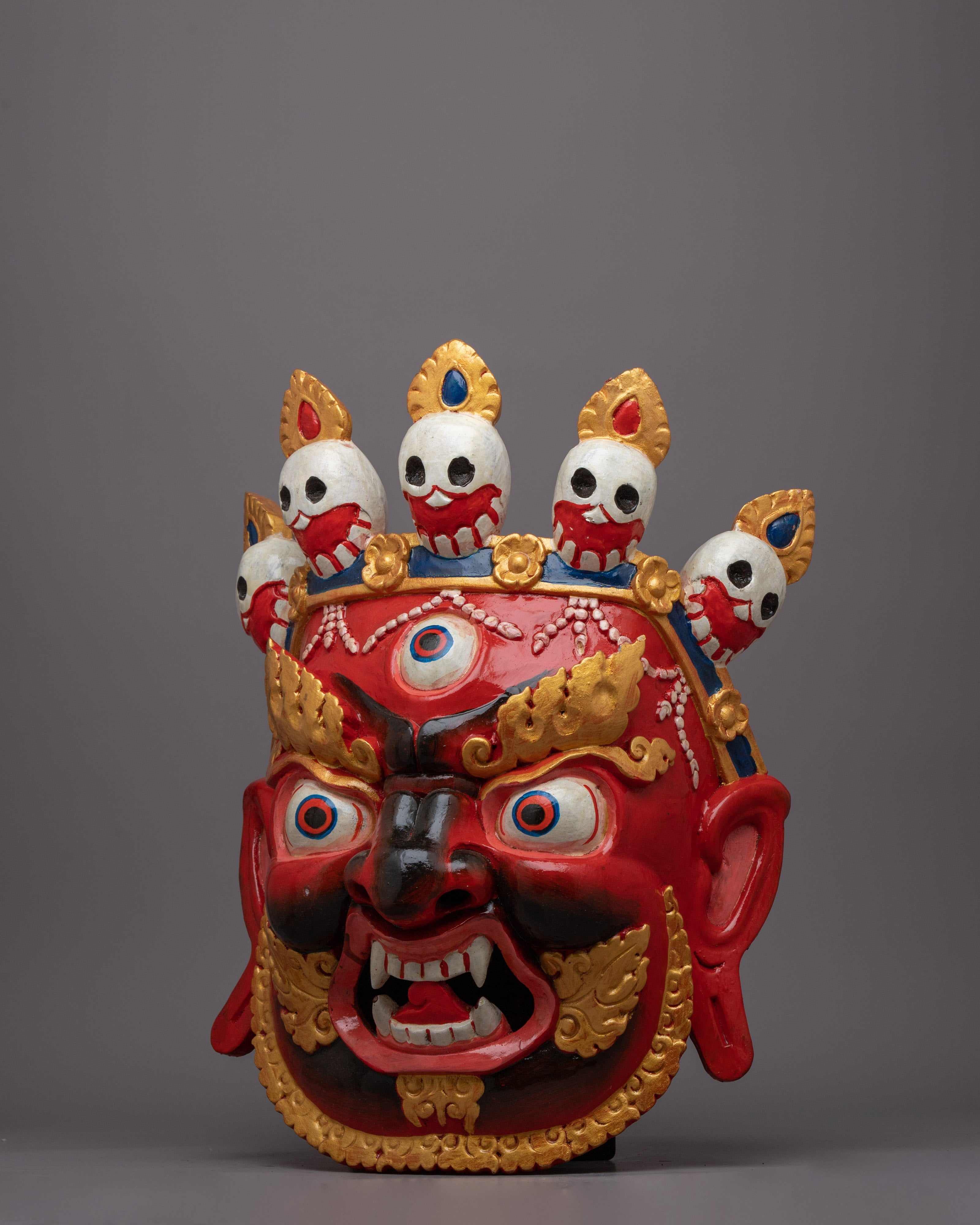 Face Wall Hanging |  Artistic Interpretation of a Powerful Tibetan Guardian Deity