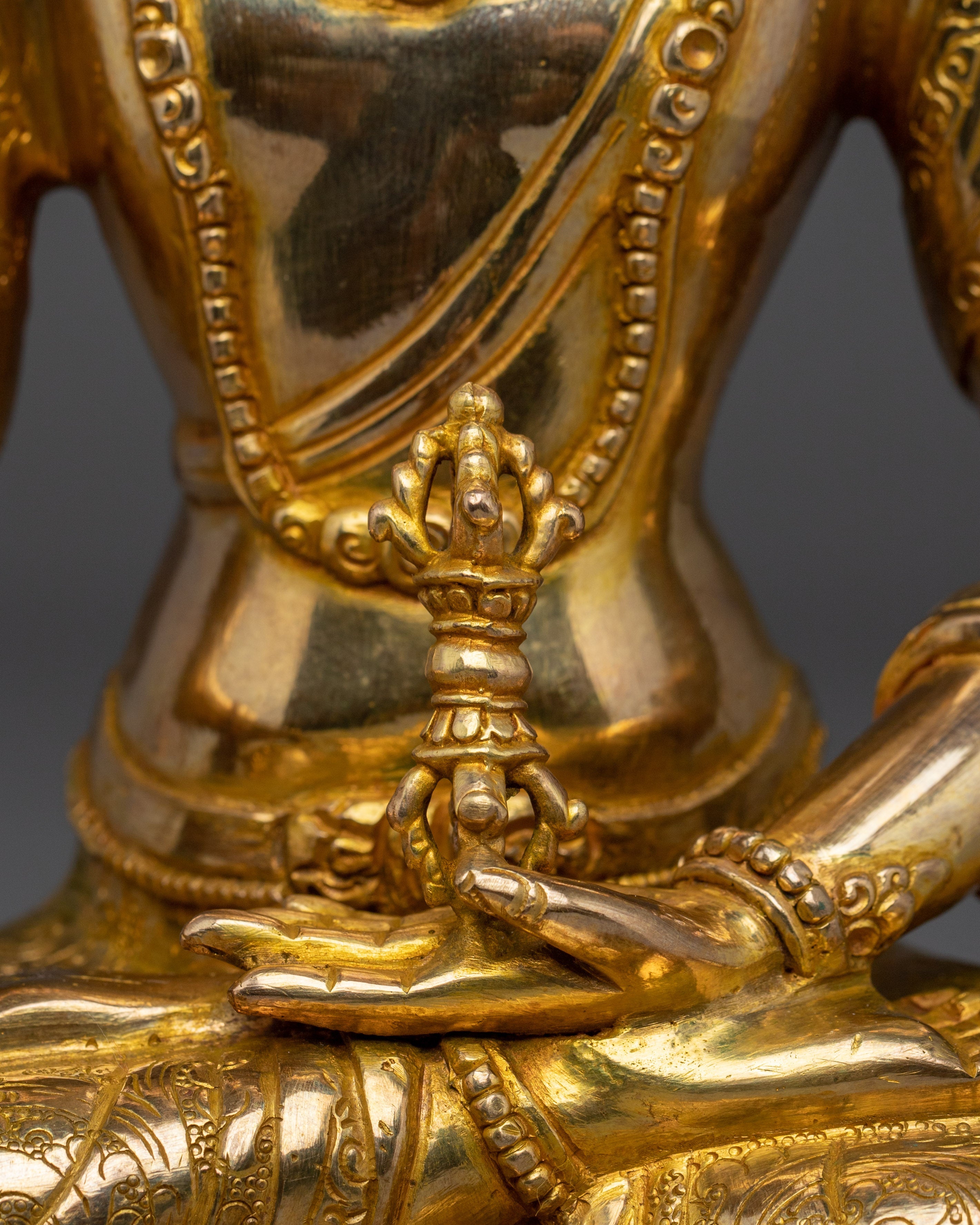 Buddhist Spiritual Icon Mitrugpa Statue | Golden Decor Artwork
