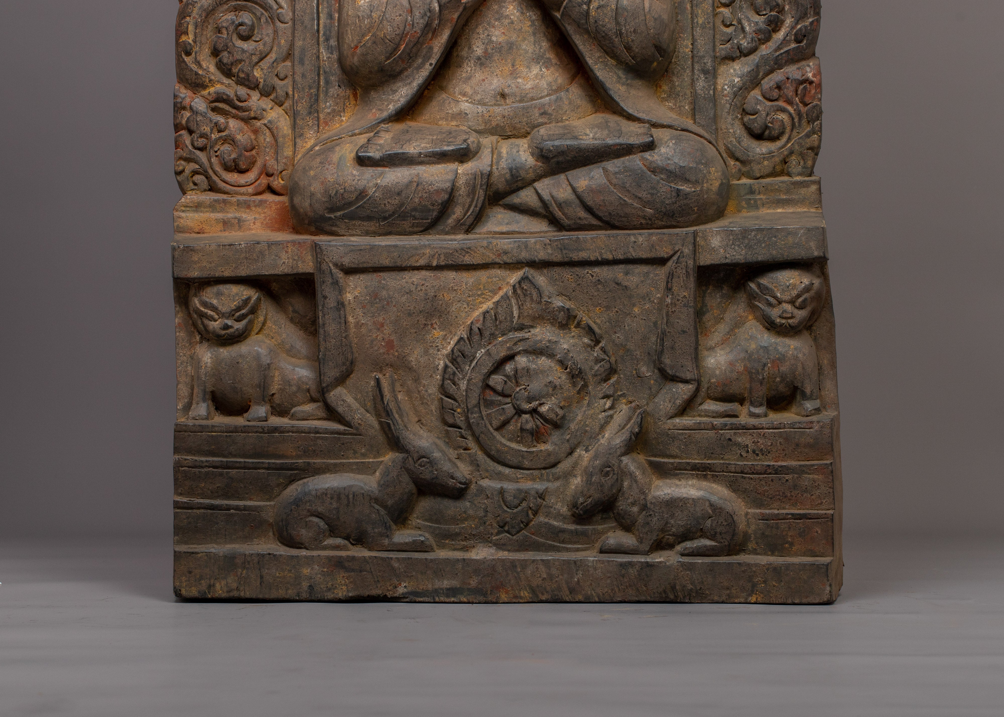 Wooden Buddha Statue of Maitreya | Hand-sculpted Serene Figure for Home Sanctuaries
