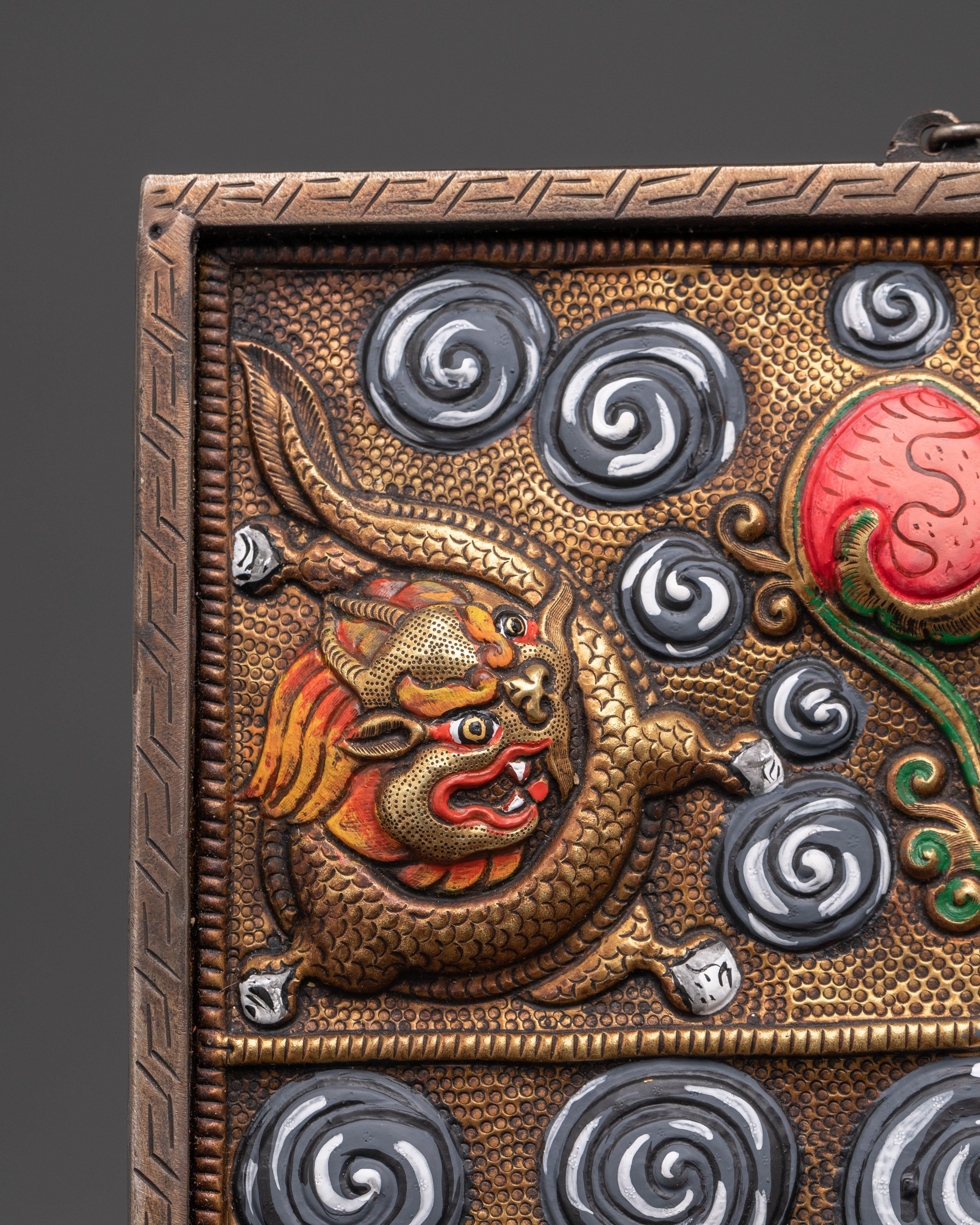 Brass Wall Hanging Art | Indian Elephant Relief Sculpture
