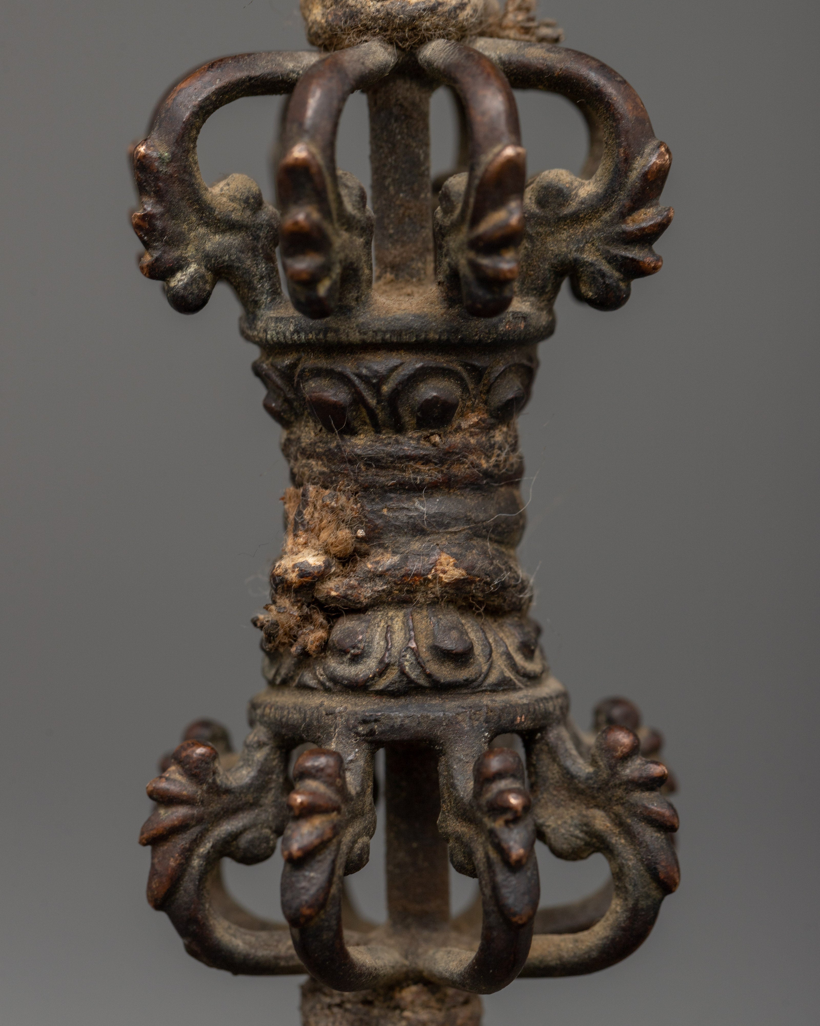 Himalayan Copper Vajra Stand - Handcrafted Tibetan Ritual Tool