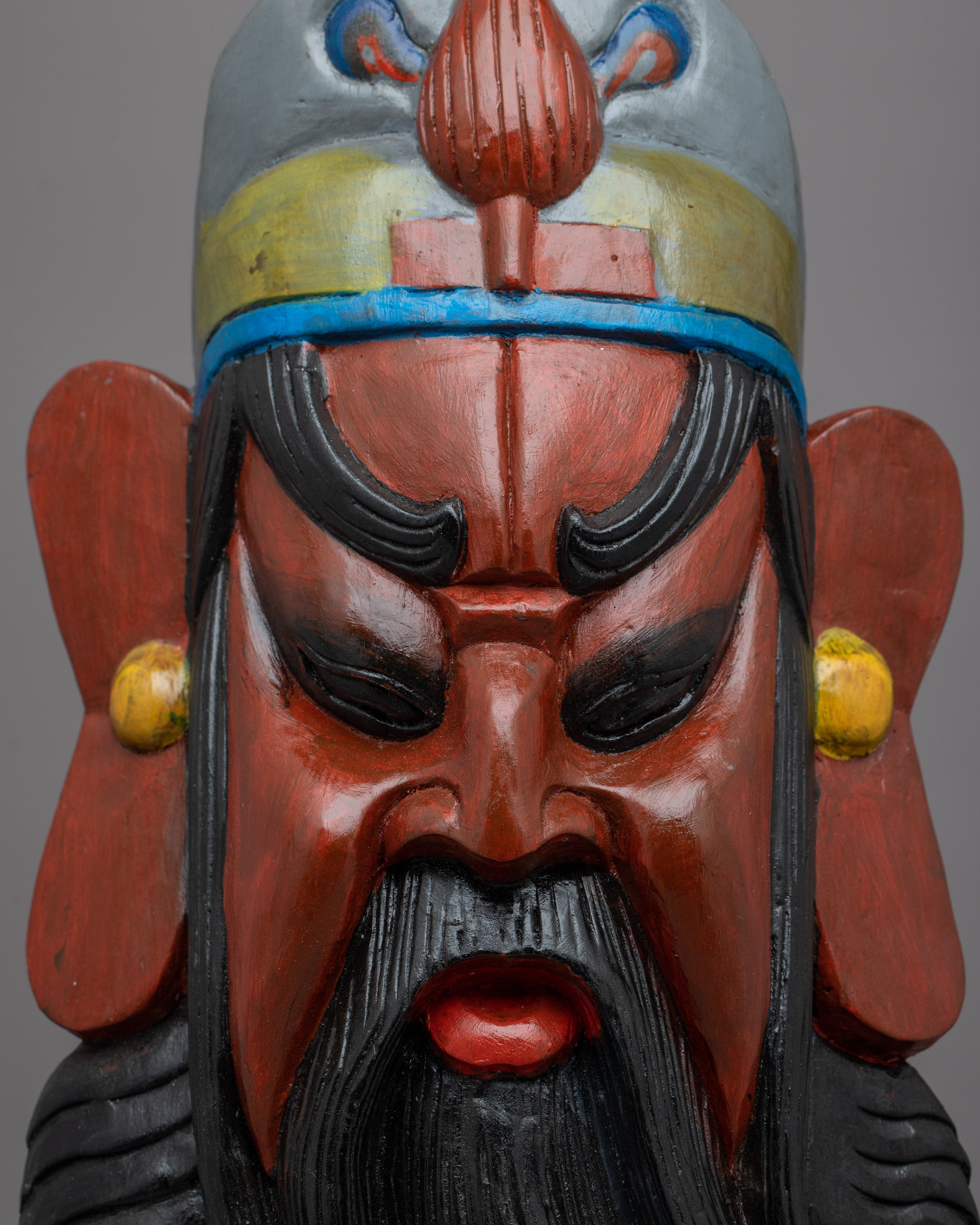 Guan Gong Yu Face Mask Wall Hanging | Symbol of Courage and Honor in Chinese Mythology