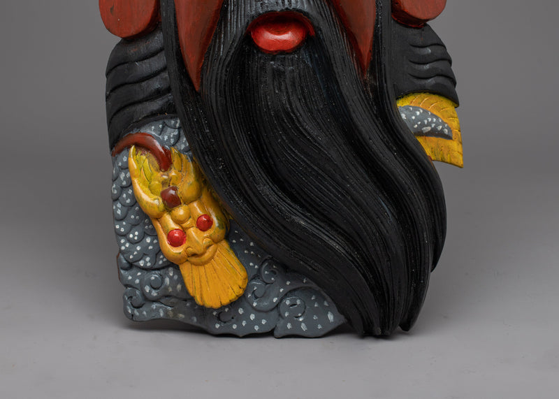 Guan Gong Yu Face Mask Wall Hanging | Symbol of Courage and Honor in Chinese Mythology